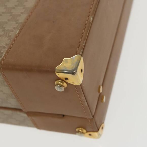 CELINE Attache Case Macadam Canvas Trunk Beige Gold - Picture 11 of 16